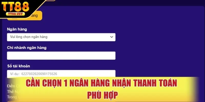 Cần chọn 1 ngân hàng nhận thanh toán phù hợp