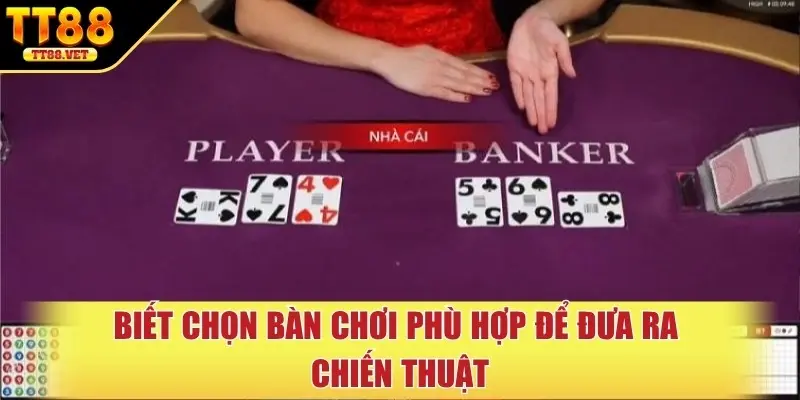 Biết chọn bàn chơi phù hợp để đưa ra chiến thuật