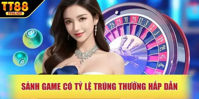 Sảnh game có tỷ lệ trúng thưởng hấp dẫn